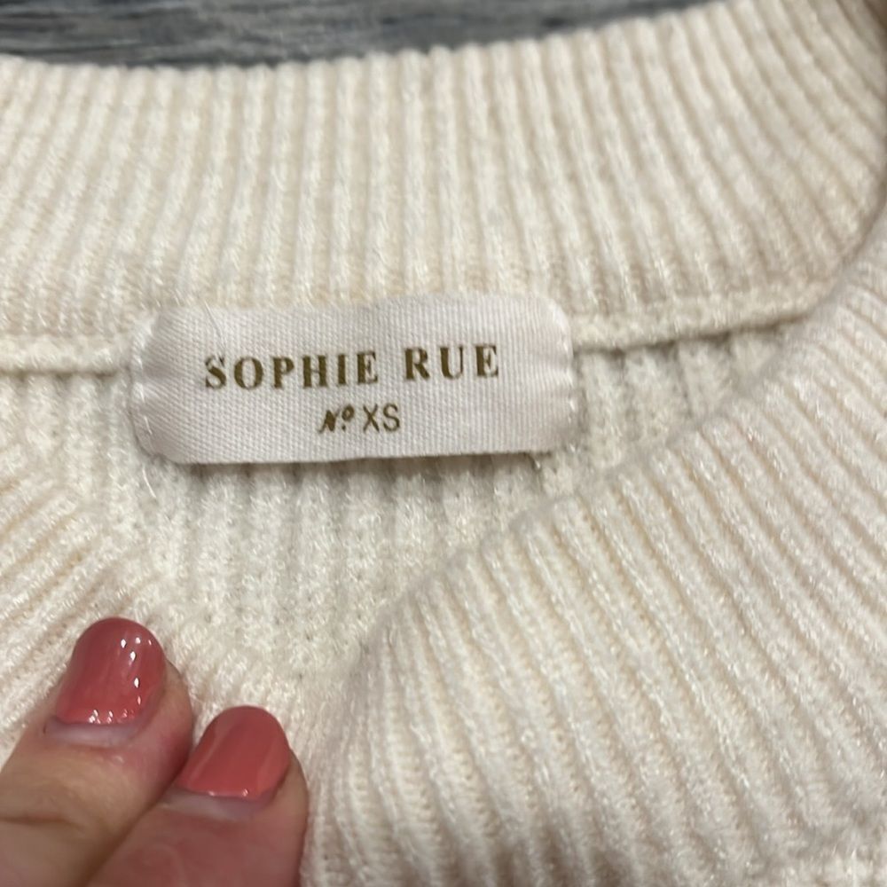 Sophie Rue NWOT color block crew neck Sweater - Black, White, and Red - XS - Picture 8 of 8
